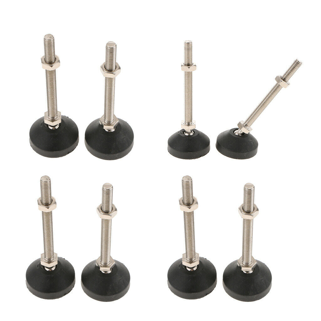 8pcs Pack Furniture Leg Levelers Leveling Feet Height Adjustable, 50mm Base
