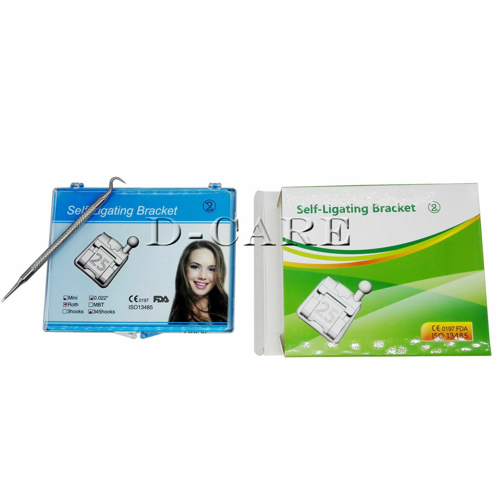 1 Pack Dental Orthodontic Mini Roth Self-Ligating Bracket 0.022"- 3,4,5 Hook DC