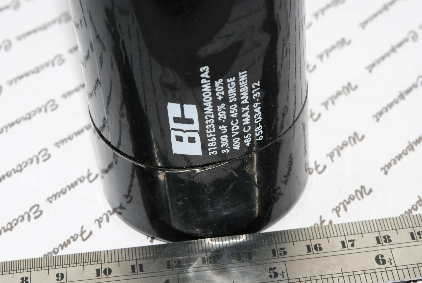 1pcs-BC 3300uF 400V 3186FE332M400MPA3 Screw Terminal Capacitor- 64x108 (BOX017)