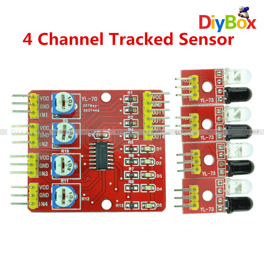 1PC 4 Channel Infrared Detector Tracked Photoelectricity Sensor Smart Car