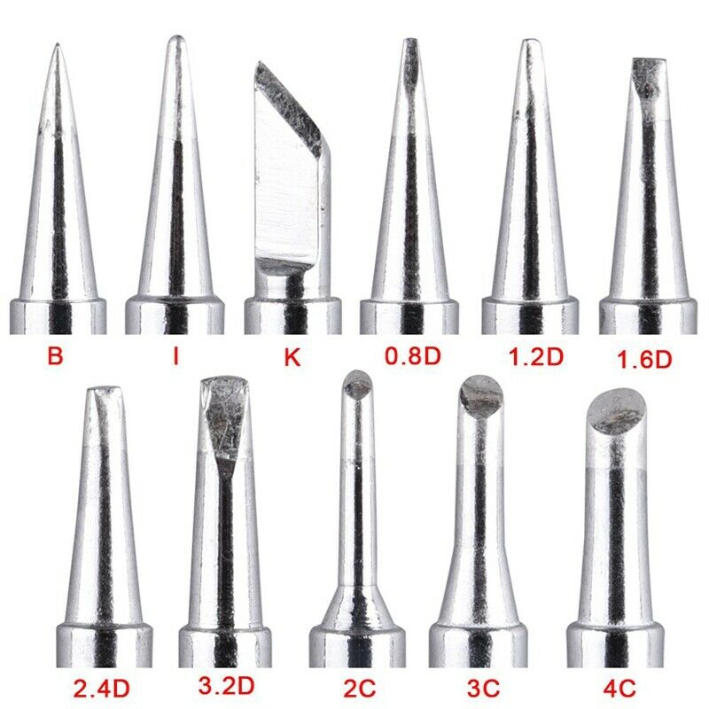 11 Pieces Solde Iron Tips Kit 900M-T for Hakko Solde Station Tool 900M 936 937M6