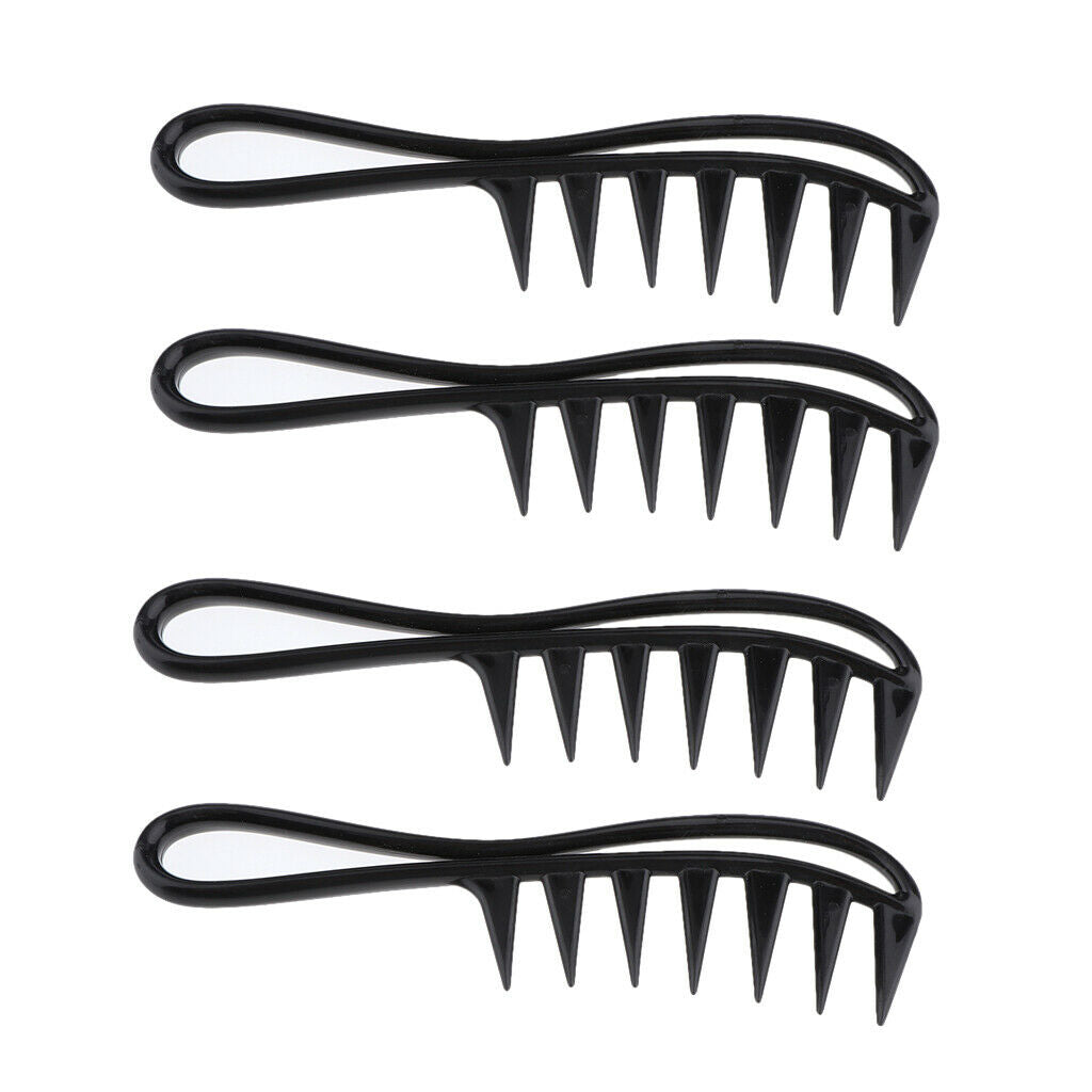 4x Large Wet Dry Dual Use Wide Tooth Hair Combs Barber Hairdressing Comb