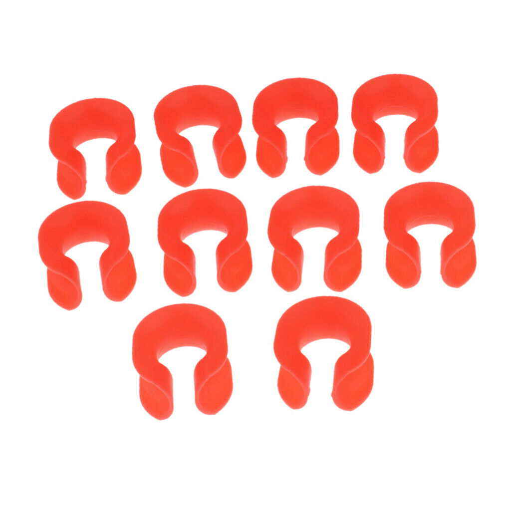 10pcs Plastic Roping Rope Protective Cover Loop Free Orange