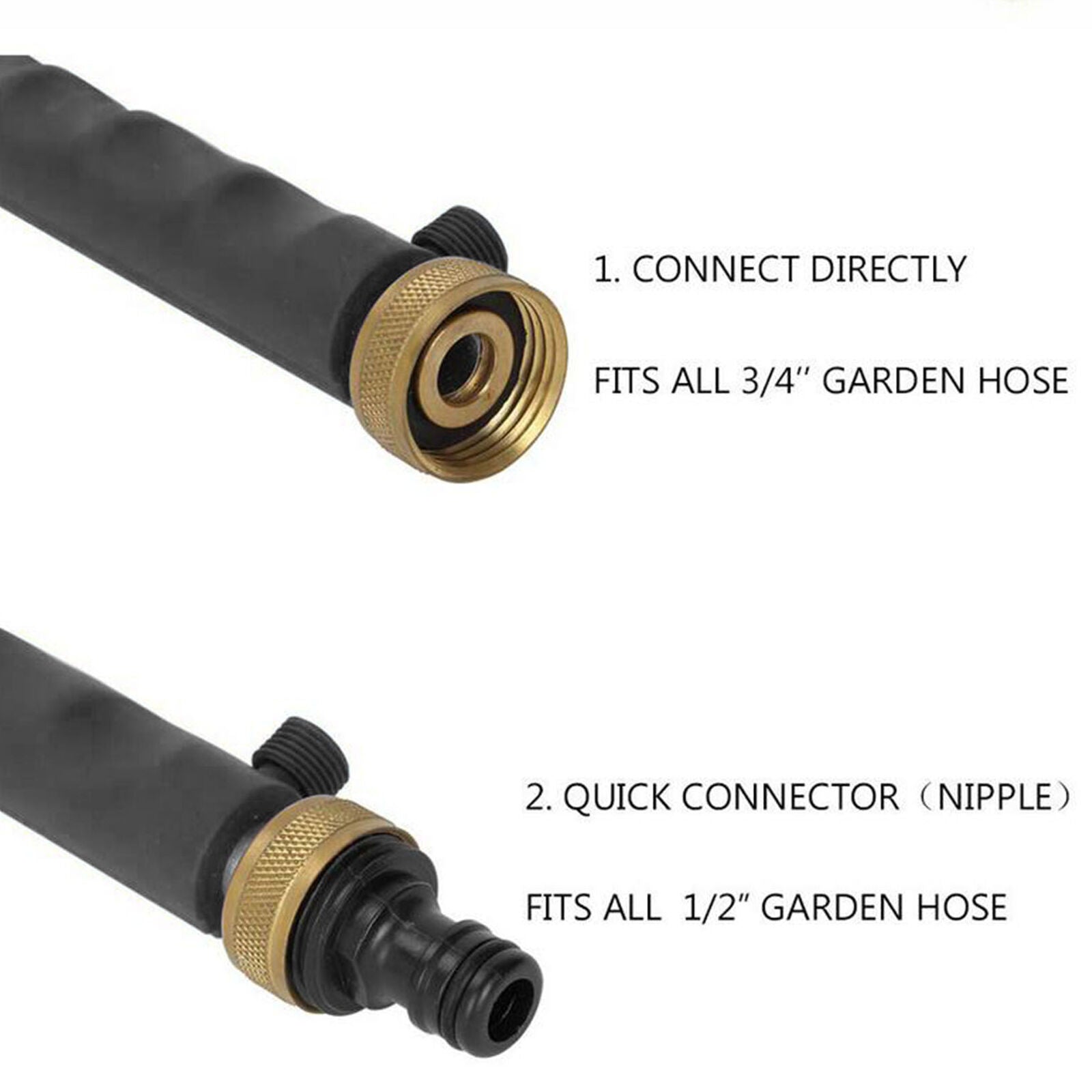 High Pressure Water Spray Gun Brass Nozzle Garden Hose Pipe Car Wash Washing