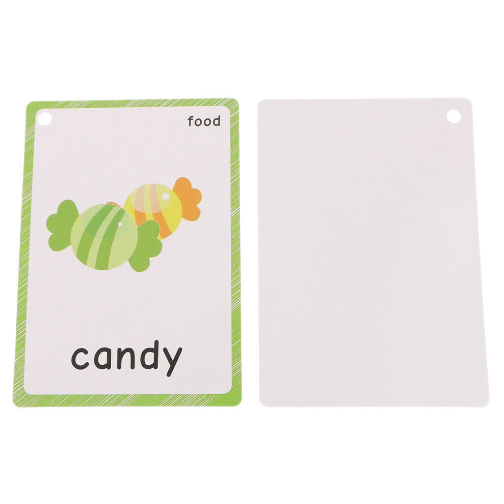 35Pcs Kids Early Educational Sight/Picture Word Flashcards for Food,Strengthen