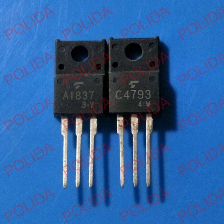 1PAIR or 2PCS Transistor TOSHIBA TO-220FP 2SA1837/2SC4793 A1837C4793