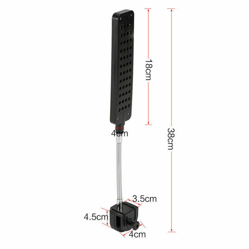 48 LED Aquarium Light Flexible Arm Clip on Plant Grow Fish Tank White Blue Lamp