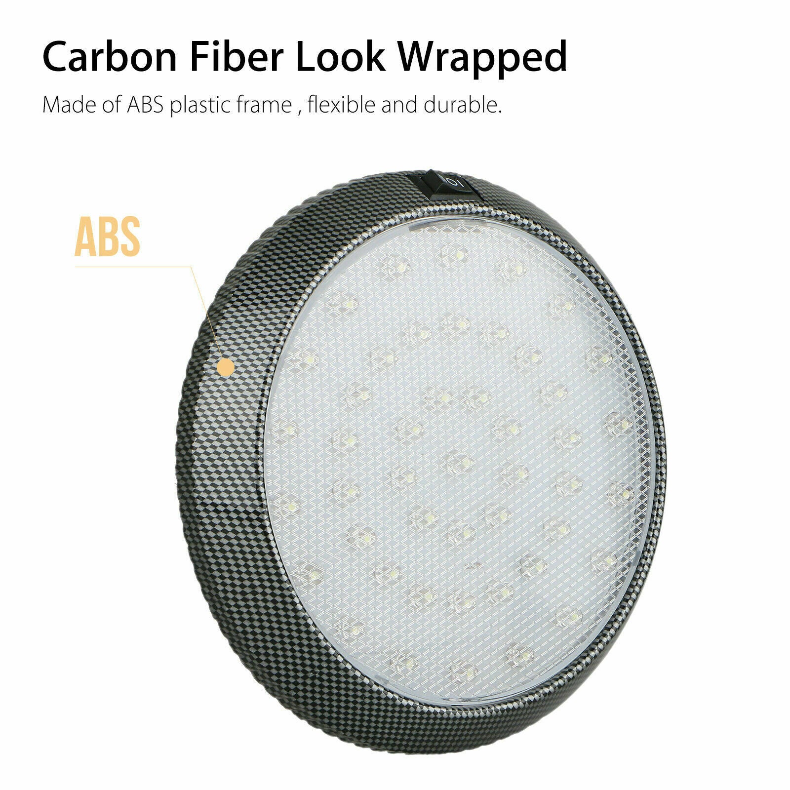 DC 12V White 46 LED Car Auto Round Dome Roof Ceiling Light Interior Bright White