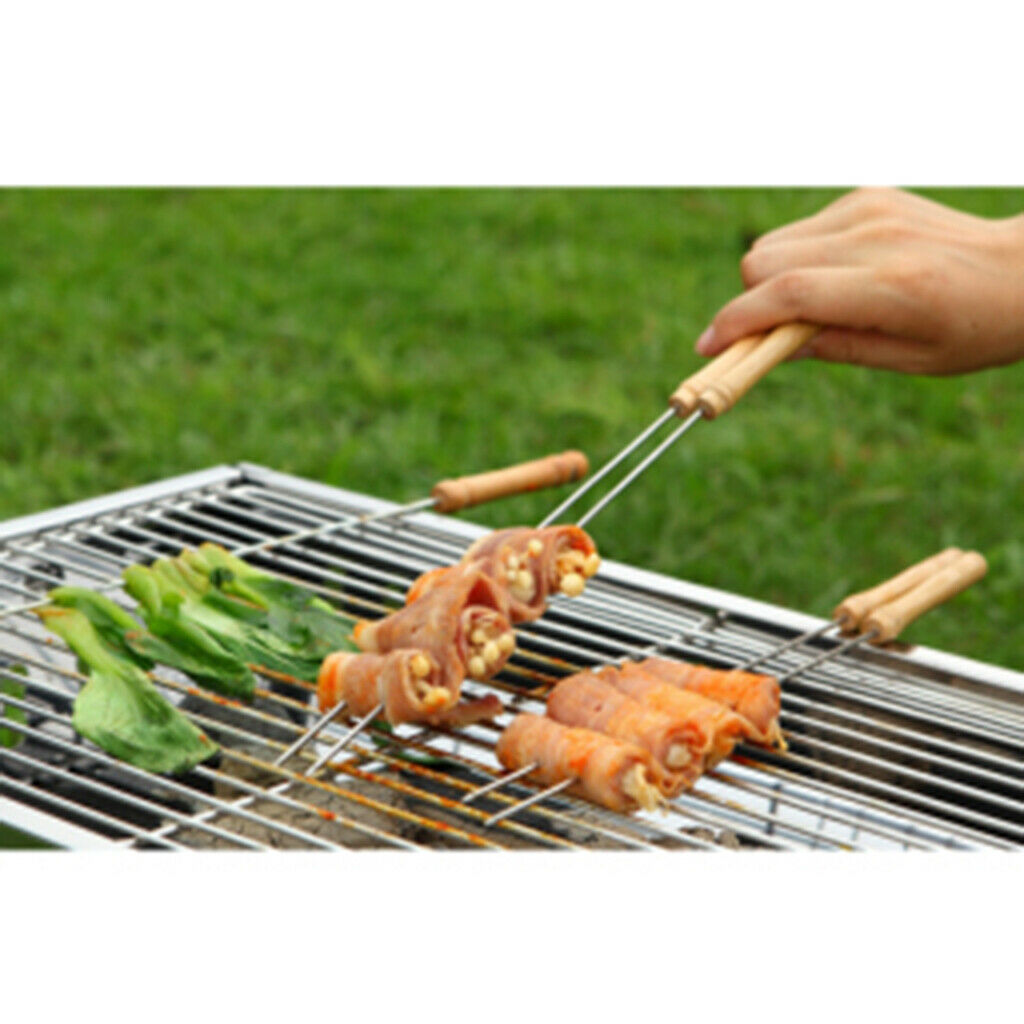 Outdoor Camping BBQ Fork Shovel Food Clamp Clip Cooking Utensils