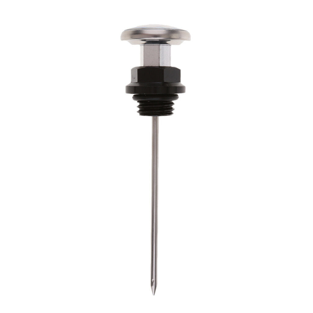 Black Motorcycle Part Oil Tank Dipstick w/ Temp Temperature Gauge 0-100
