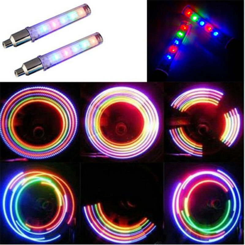 2Packs Bicycle Waterproof 32 LED Bike Rim Lights for MTB Wheel Tire Valve Spoke/
