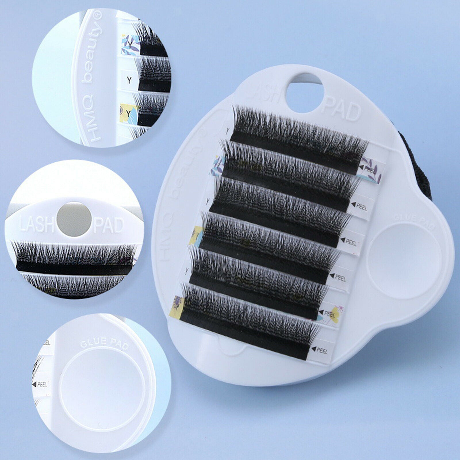 Eyelash Extension Hand Plate Palette Tray Eye Lash Holder with Wrist Strap