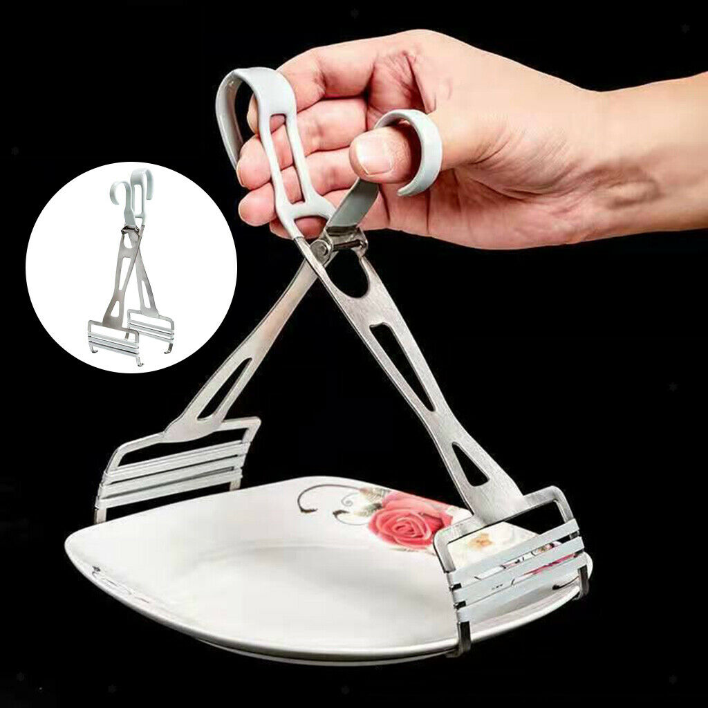 Foldable Dish Clip Bowl Clips Pan Tong Gripper Easy to Clean Accessory