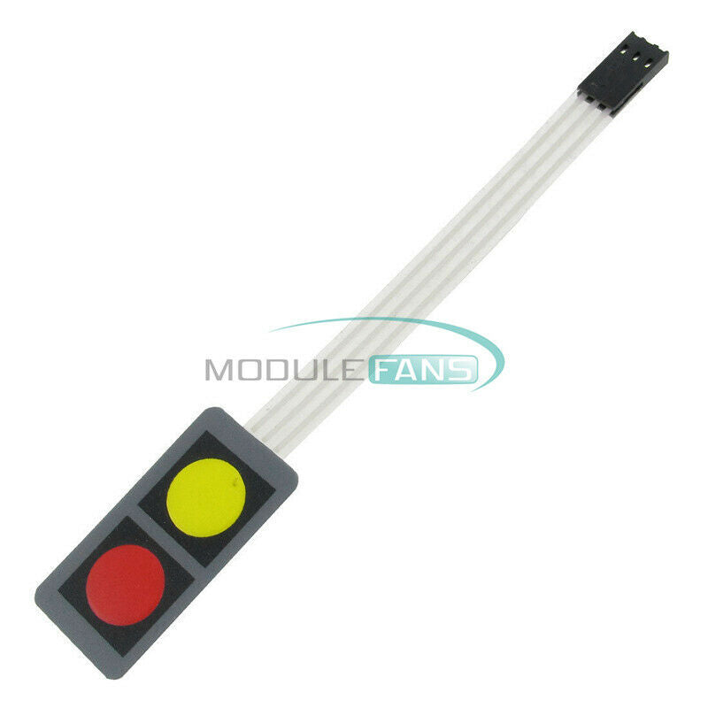 DC 12V 1x2 2 Key Matrix DIY Flat Membrane Switch Control Keypad 20x40mm