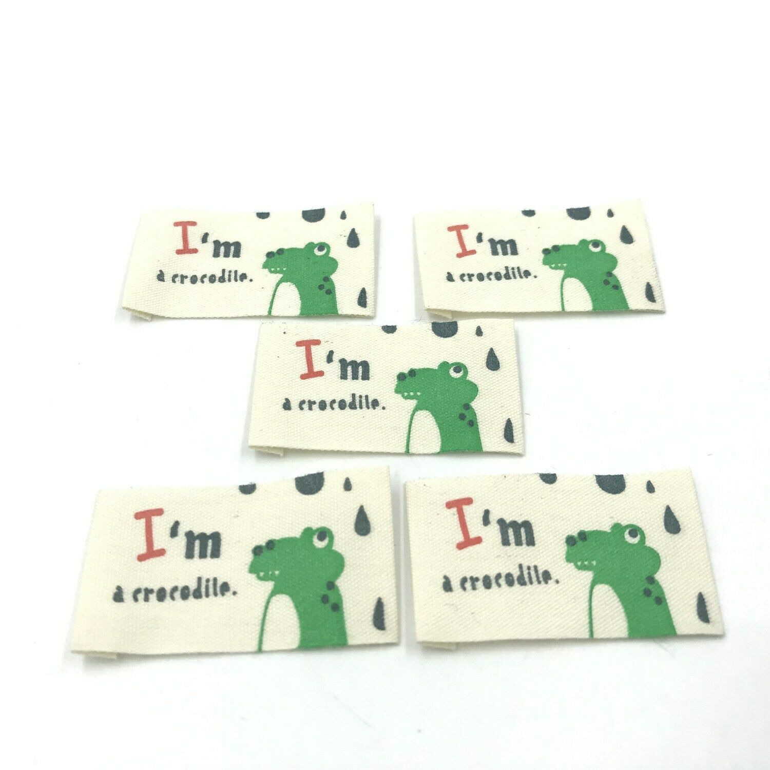 100pcs Clothing Cloth labels Crocodile pattern label sewing accessories handmade