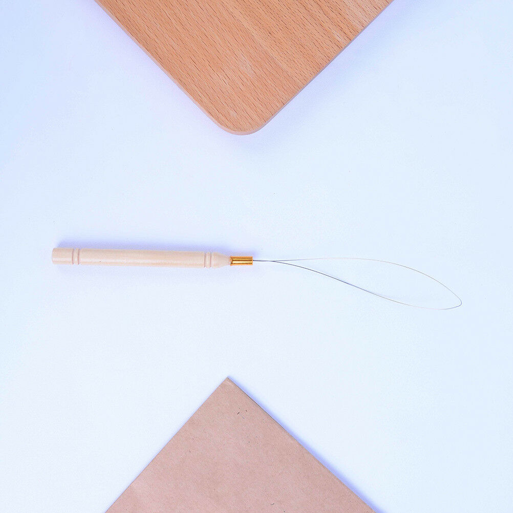 Hair Extension Hook Pulling Tool Kit Needle Threader Micro Ring Beads Loop wADD
