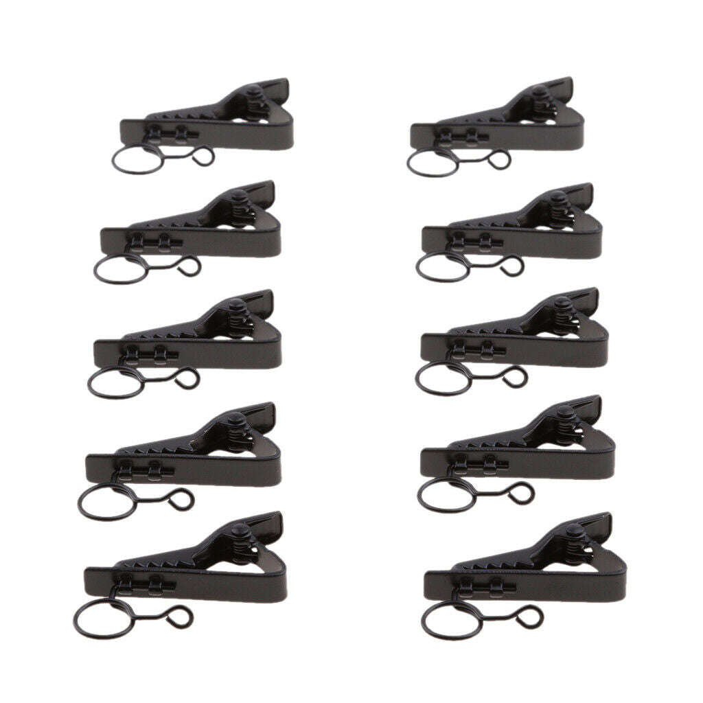 10 Pieces -type Lapel / Lavalier Microphone Tie Metal Clip Holders 10mm