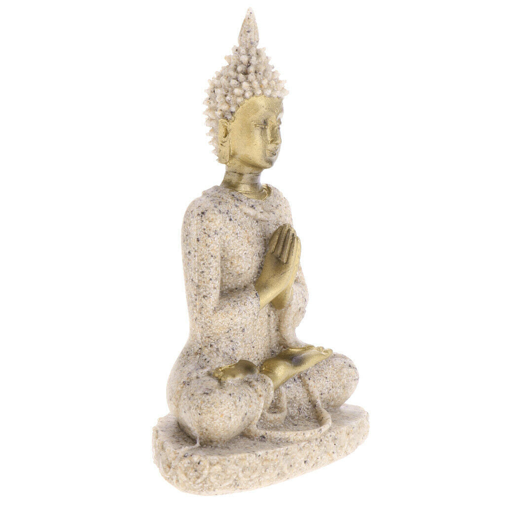 Oriental Asian Buddha Statue Sandstone Sculptures for Home Office Decoration