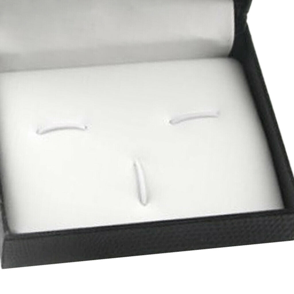 4 Pieces Cufflink Storage Box Wedding Mens Cufflinks Tie Clips Set Display
