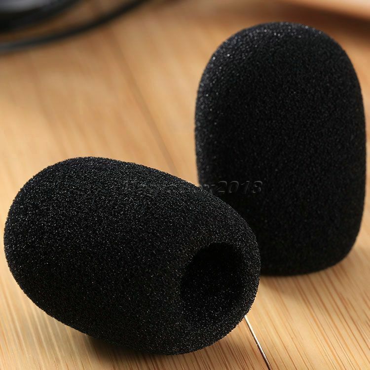 40x15mm Handheld Microphone Windscreen Sponge Foam Mic Cover For Karaoke DJ 5PCS