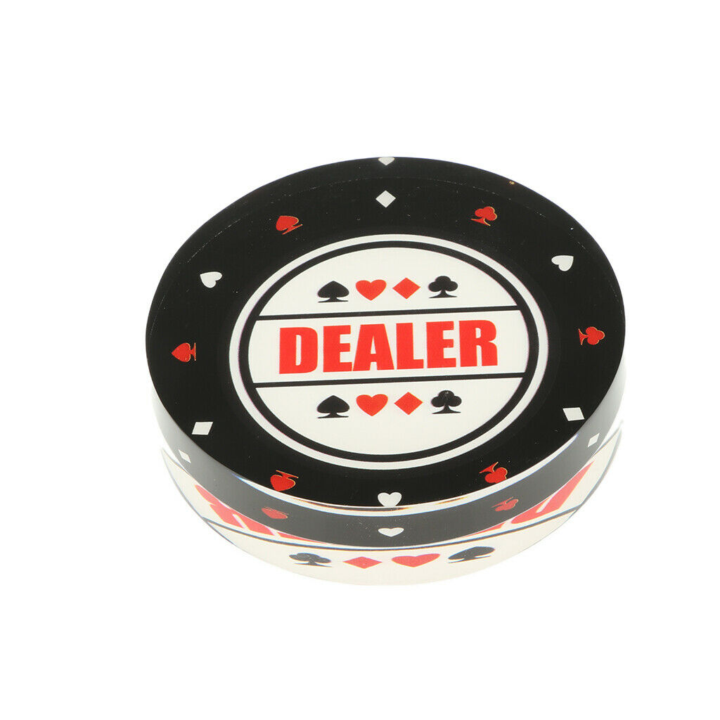 Acrylic croupier button washer for casino table game