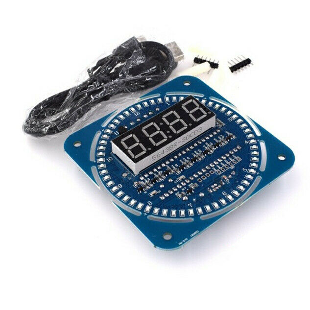 Creative electronic clock DS1302 watch alarm temperature with led display