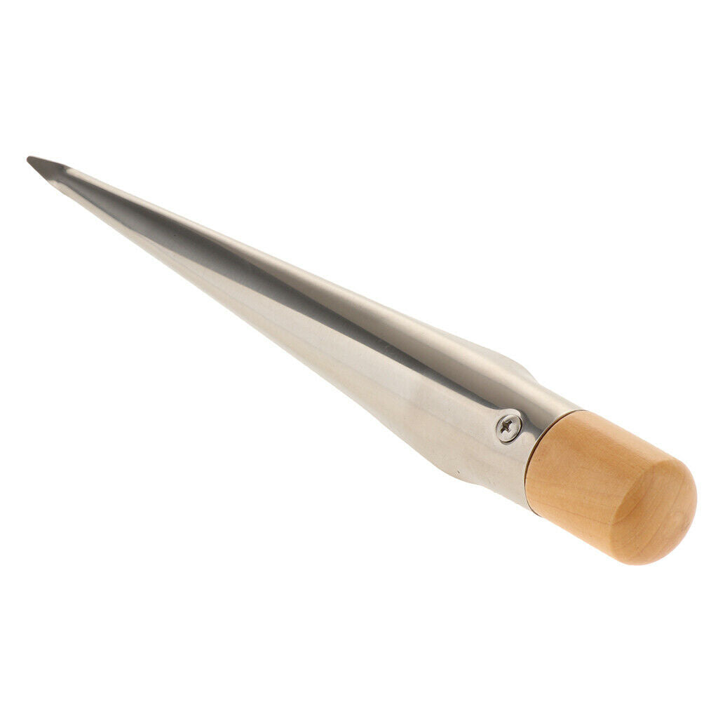 Marine City Wood Handle Stainless Steel Splicing Spike for Rope Large M