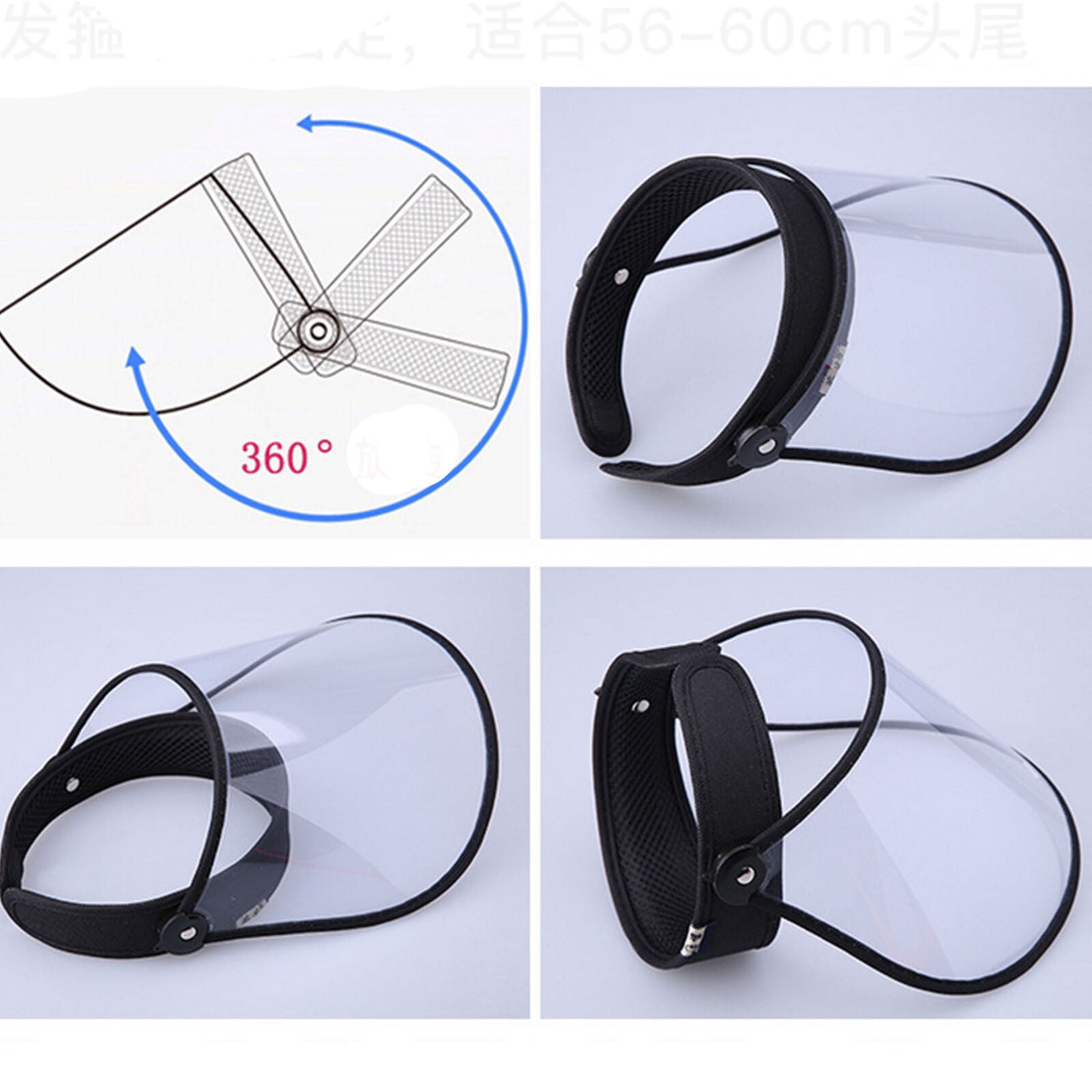 Fisherman Cap Protective Clear Cover Saliva-Proof Dustproof Sun-Visor Hat Suit