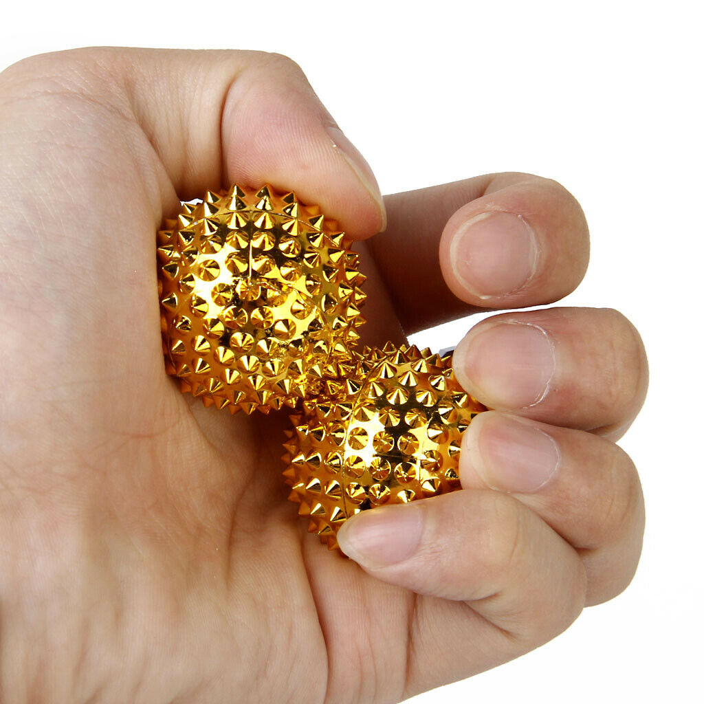 2 Pair Hand Palm Massage Balls Spiky Acupuncture   Point Massage Tool