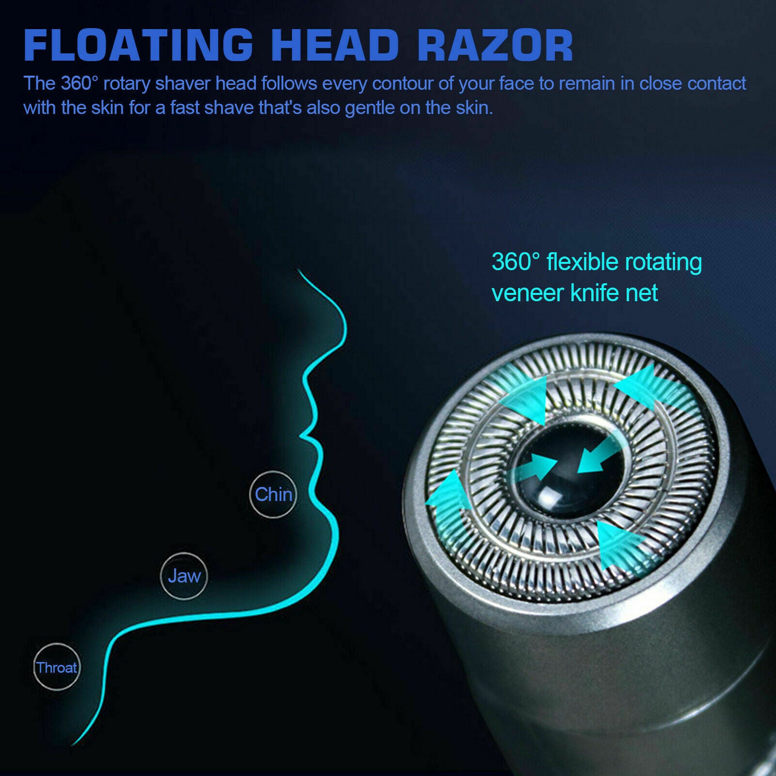 Men's Electric Shaver Razor Beard Trimmer Hair face Shaving Machine Rechargeable