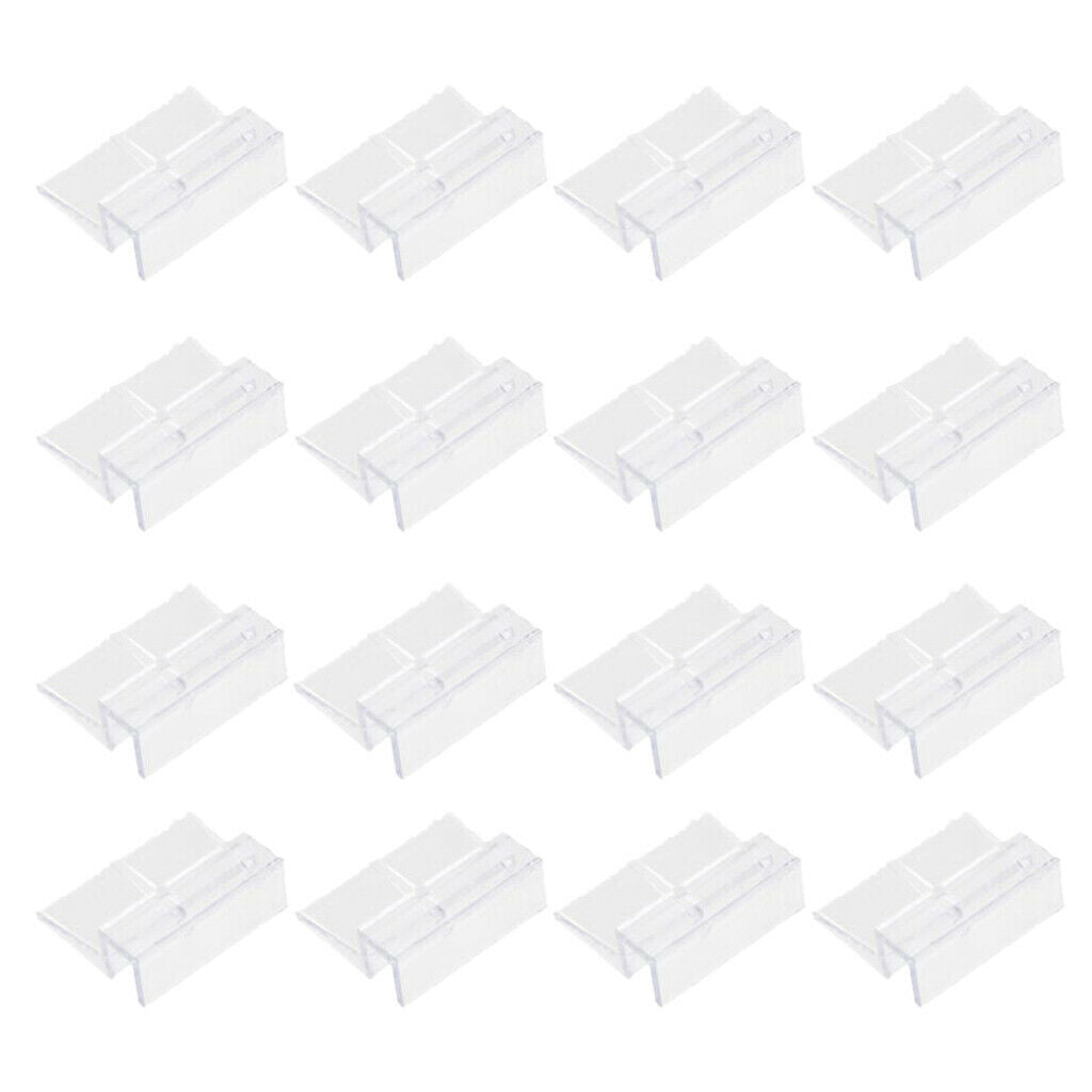 16Pcs Aquarium Fish Tank Plastic Clips Glass Cover Strong Support  10mm
