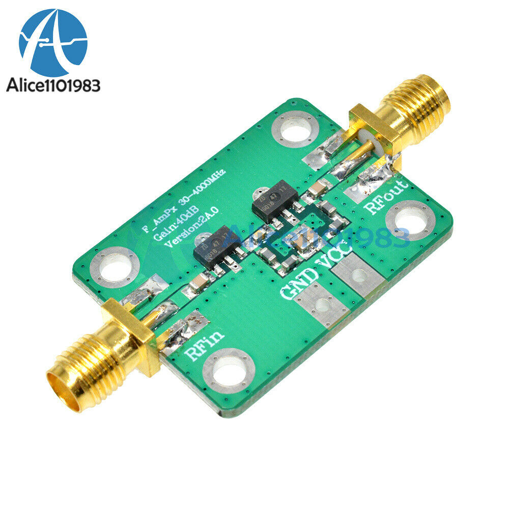 For FM HF VHF/UHF 30-4000MHz 4GHz 40dB Gain 50Ω Broadband RF Amplifier Module
