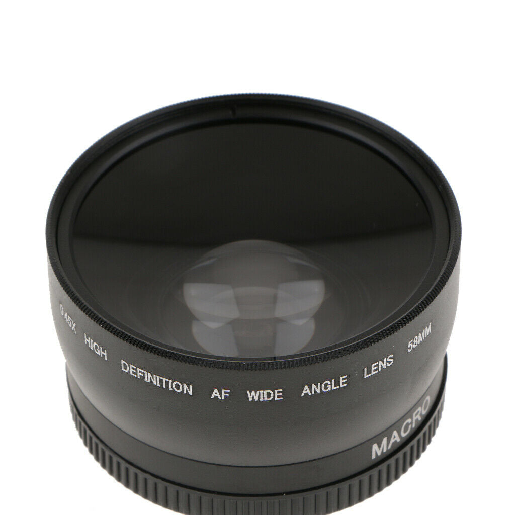 Professional 58mm 0.45X Wide Angle Lens with Macro and Storage Bag for SLR