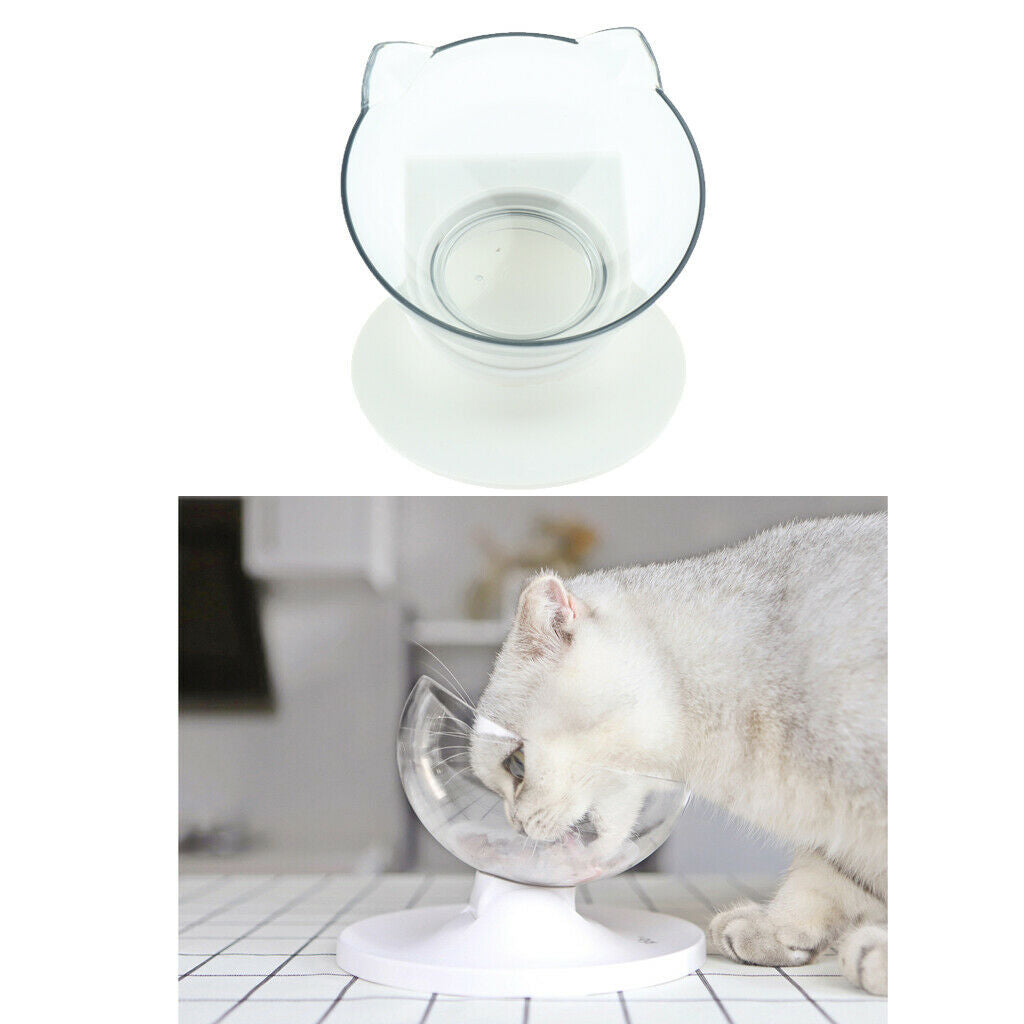 2pcs Cat Kitty Elevated Bowls Pet Raised Feeder Dispenser Puppy Single Bowl