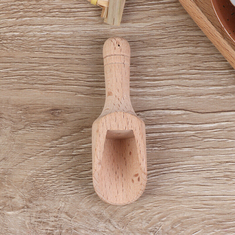 4pcs Wooden Coffee Tea Scoops Mini Candy Bath Salt Spices Flavors Spoo.l8