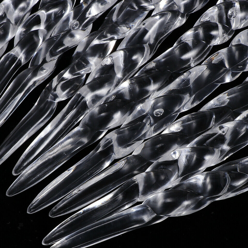 30Pieces Clear Acrylic Icicle Pendants Christmas Ornaments Icicle Decorations