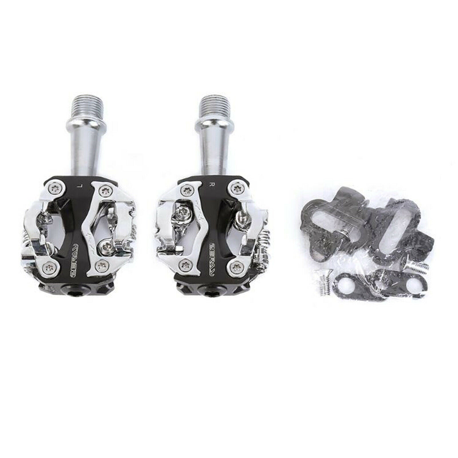 Dual Function SPD Mountain Bike Bicycle Sealed Clipless Pedals Multi-Purpose