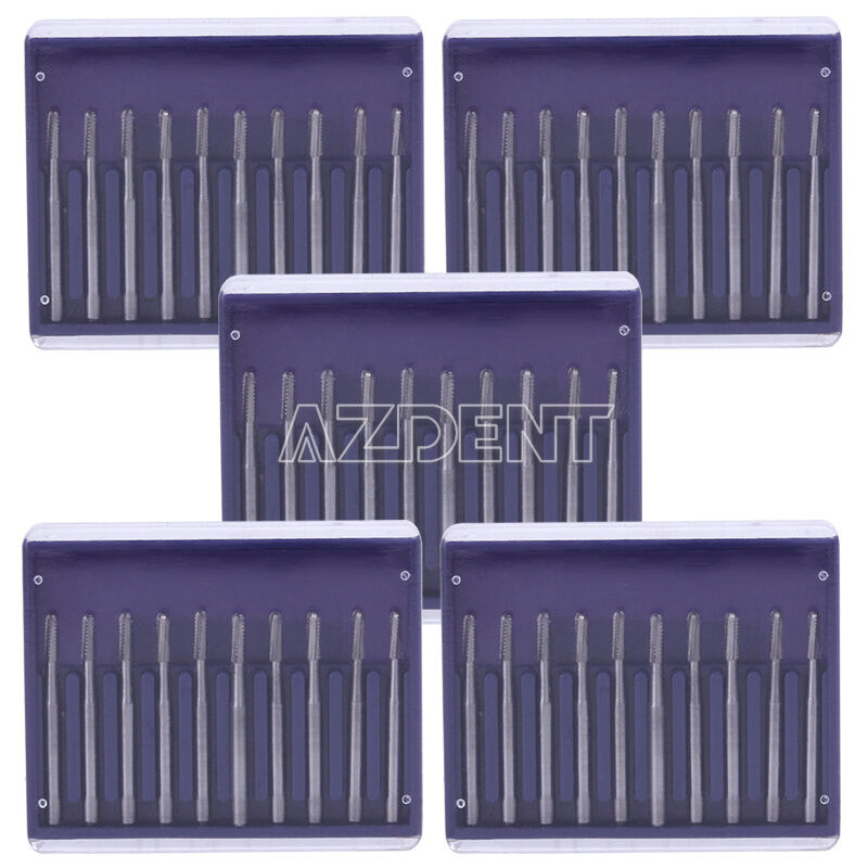 5 Kits Dental Lab Carbide Tungsten Steel Burs Drills FG1958 for High Speed