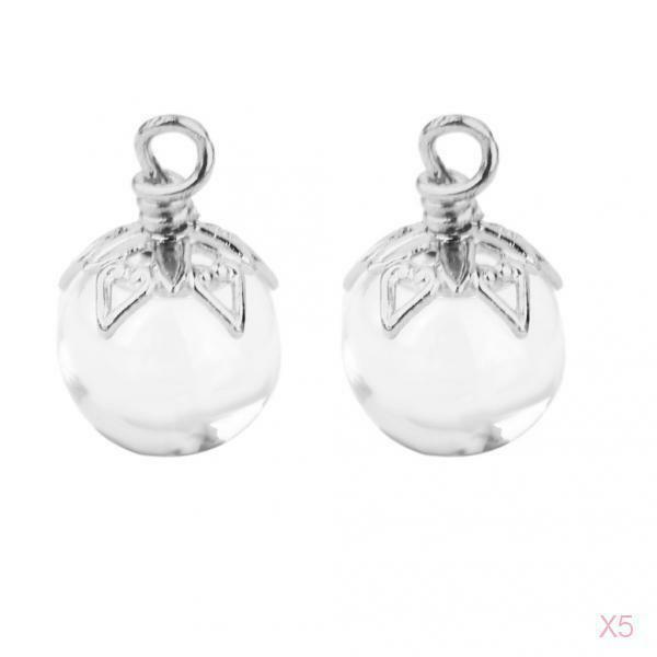 10 Pieces/ Lot Clear Empty Wishing Bottles Vial Necklace Pendants DIY Charms