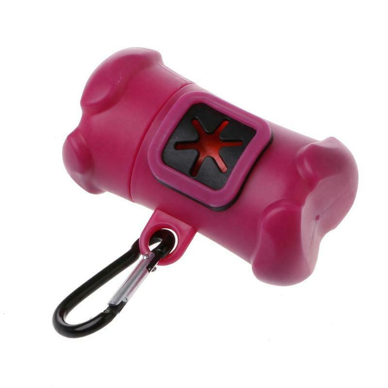 Pet Dog Bone Shape Waste Poo Garbage Dispenser Box Clean Up Bags Holder Carrier