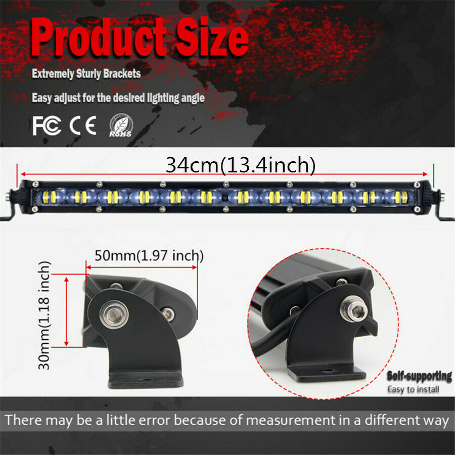 13.4'' 120W 12000LM Aluminum 6D Spot Beam Car SUV Off Road LED Work Light Bar X1