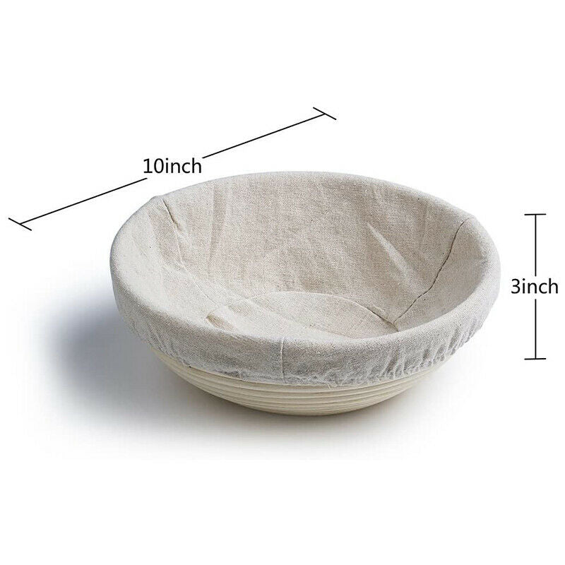 Banneton Bread Proofing Basket By Caesar Bread, 10 Inch Round Sourdough Set, BS5