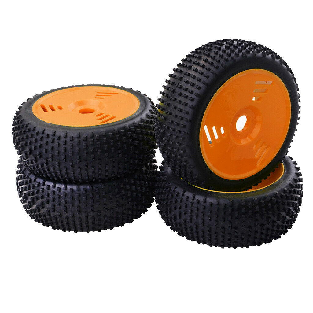 4x Rubber Tires &Wheels 17mm Hex for 1/8 RC HSP  HPI FS Hobby Models A