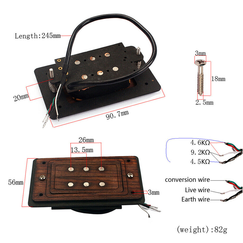 Cigar Box Guitar  3 String  Pickup with Rosewood Frame