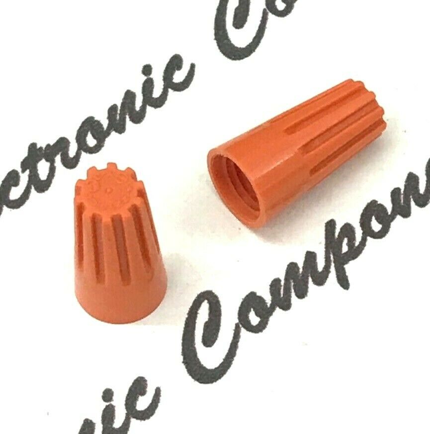 10pcs - COOPER 33-3 300V ORANGE WIRE CONN - Small size wire connectors