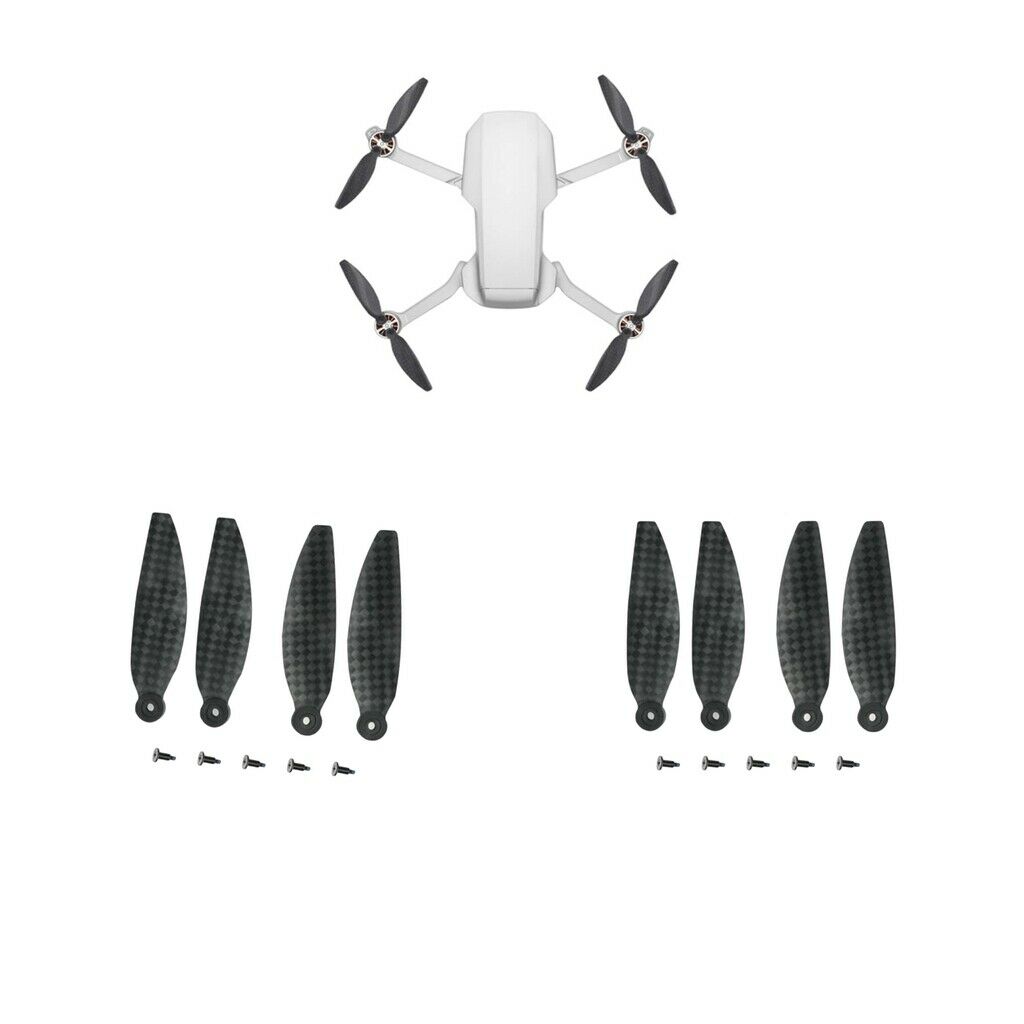 8pc Carbon Propellers Paddle For DJI Mavic Mini Drone Accs Parts Black