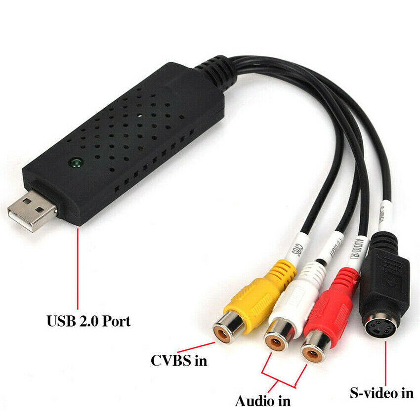 USB Video Audio AV Capture Card Recorder Tape DVD Player To Computer Win10 8 7 B
