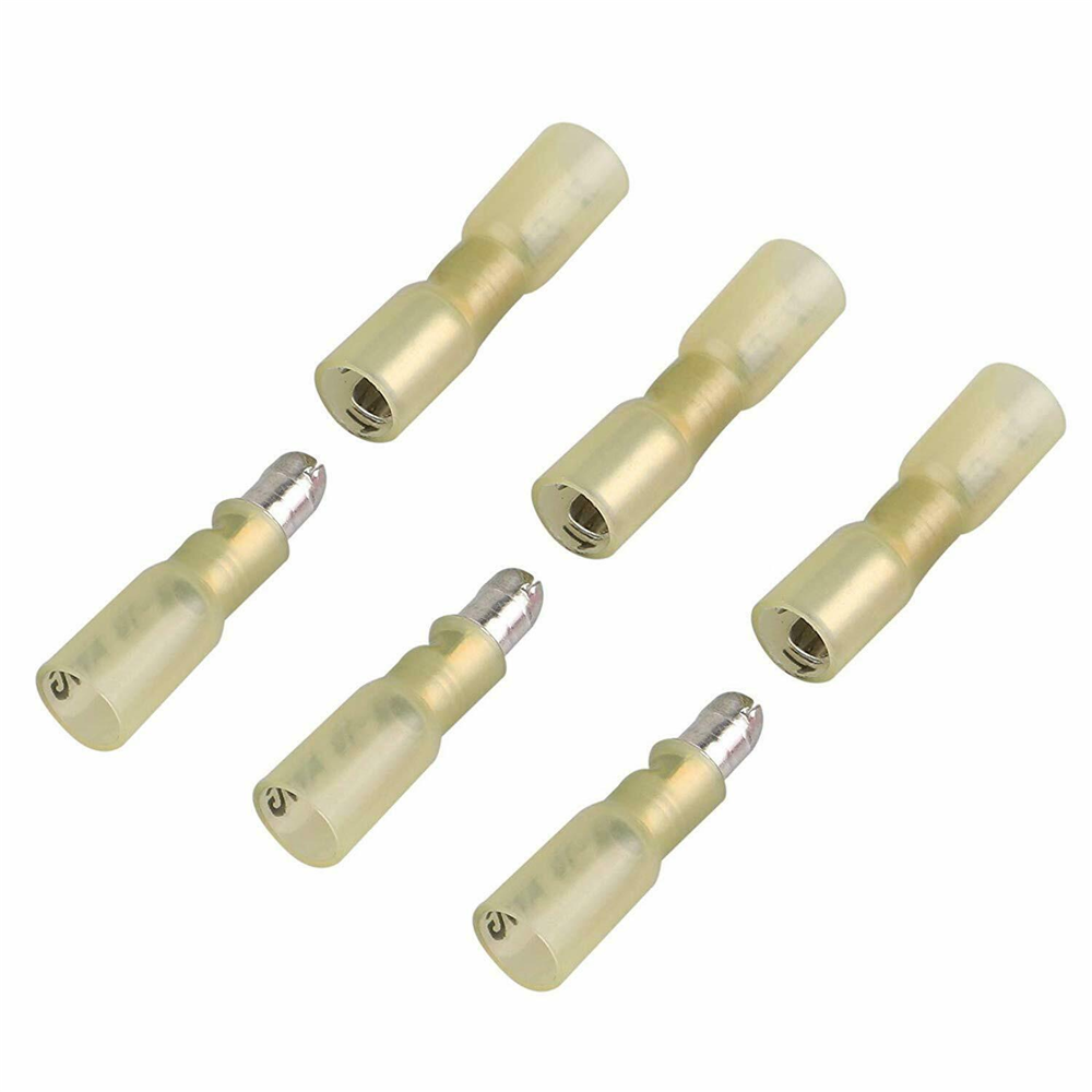 200Pcs Heat Shrink Bullet Wire Connectors 22-10AWG Female Male Crimp Terminals