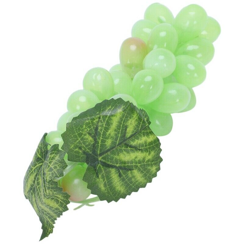 Artificial Plastic Fruit Grapes Cluster Home Office Decoration Green Q2Y4Y4