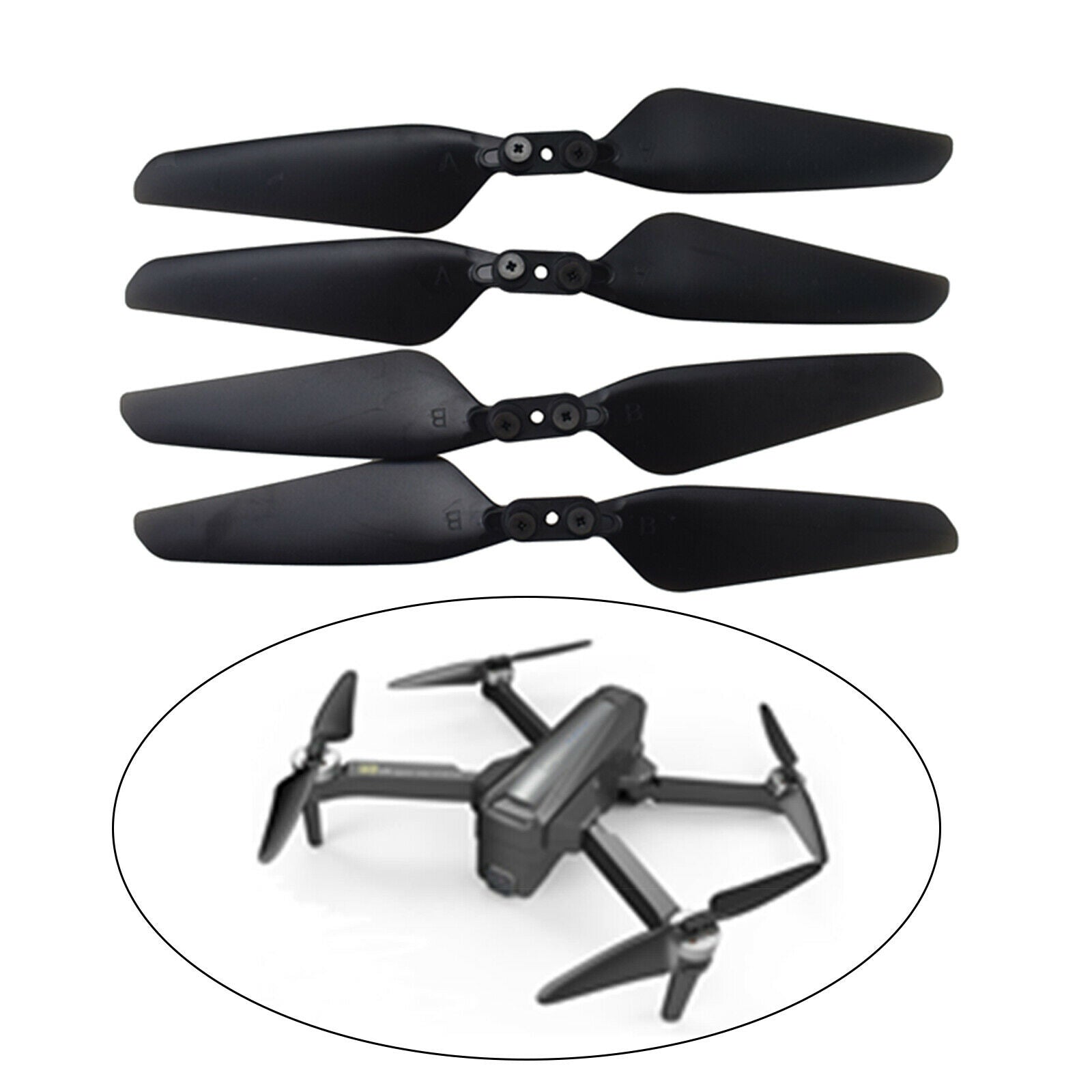 4/Set RC Drone Lightweight Propeller for MJX B12 FPV 4K Drone Spare Parts